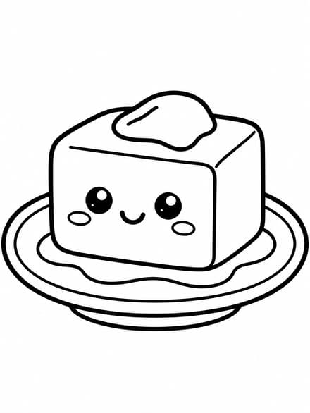 Butter Dish Squishy Toy Coloring Page