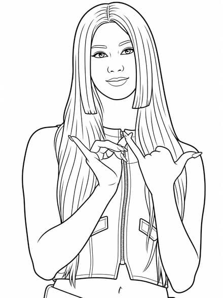 Megan from Katseye coloring page