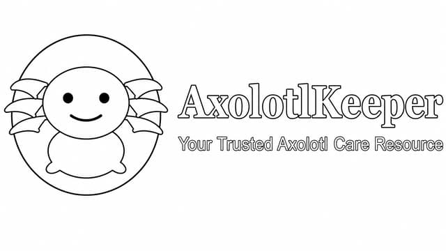 Smiling Axolotl and AxolotlKeeper Logo Coloring Page