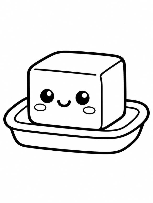 Little Butter Pat with Face Coloring Page
