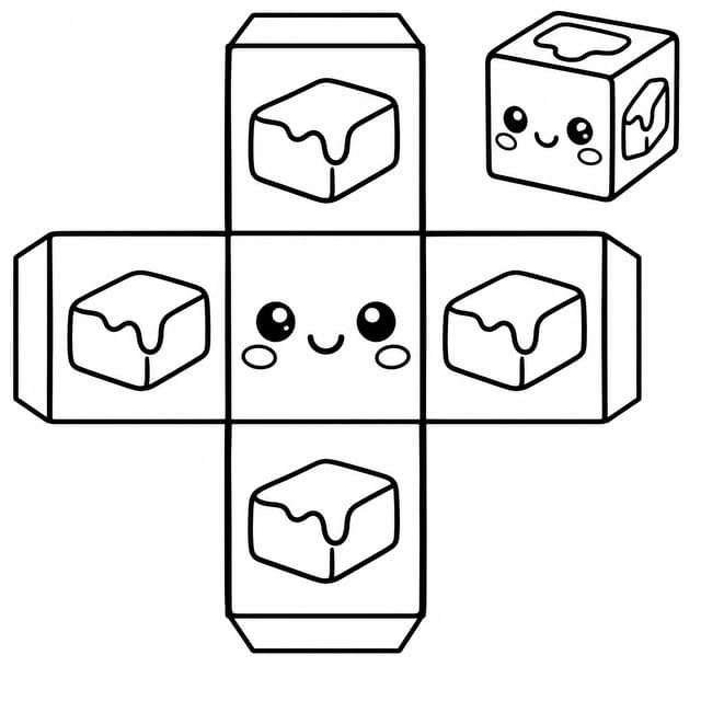 Simple Paper Butter Squishy Coloring Page