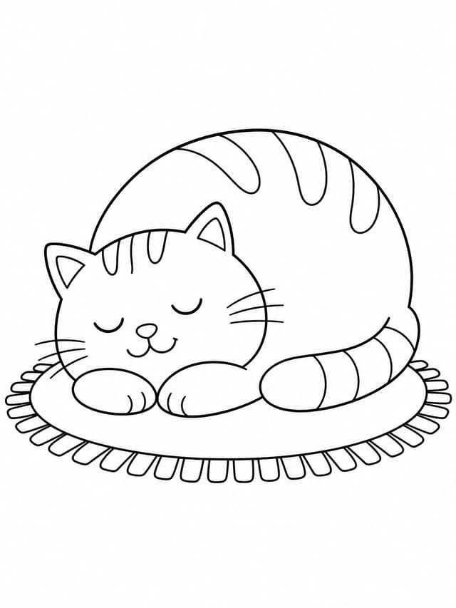 Dicke Katze Ausmalbild