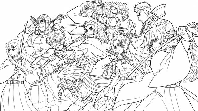 Giyu Tomioka Water Hashira Coloring Page