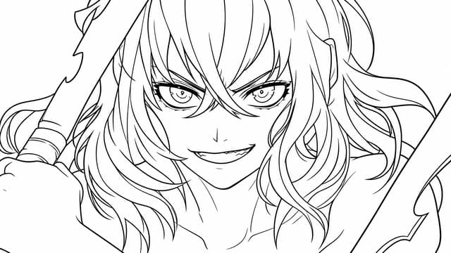 Inosuke Demon Slayer Beast Breathing Coloring Page