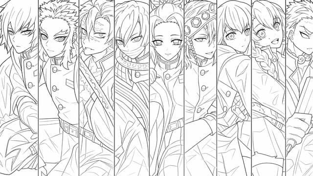 Hashira Demon Slayer Fan Art Coloring Page