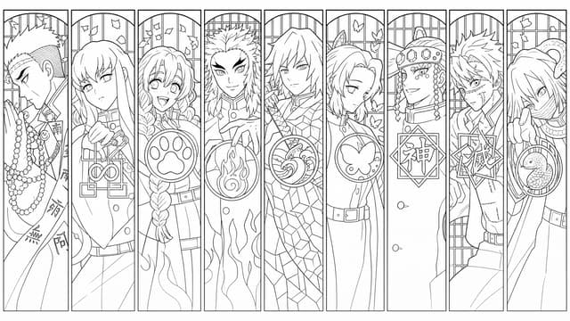 Hashira Kimetsu No Yaiba Coloring Page