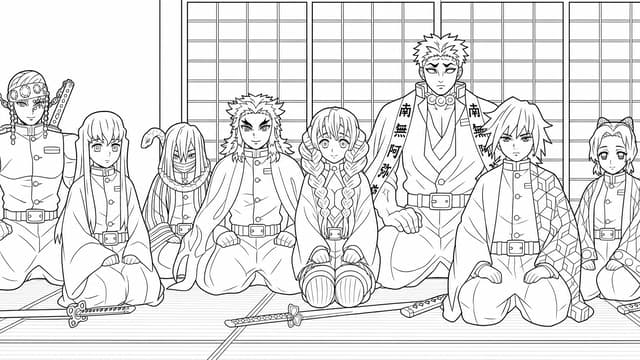 Muichiro Tokito Mist Hashira Coloring Page