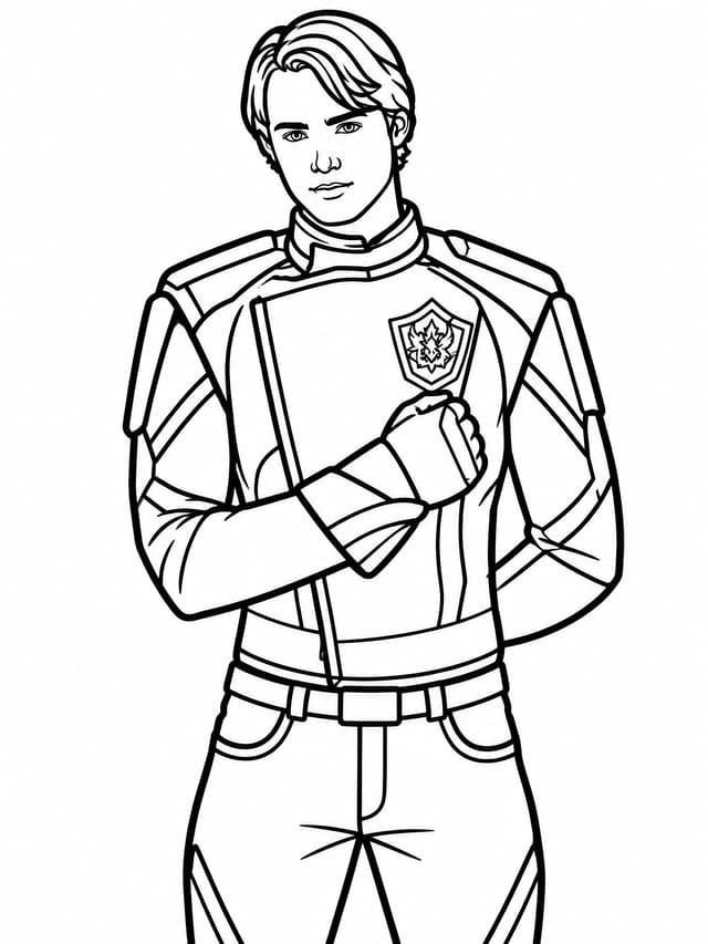 Ben King of Auradon Coloring Page