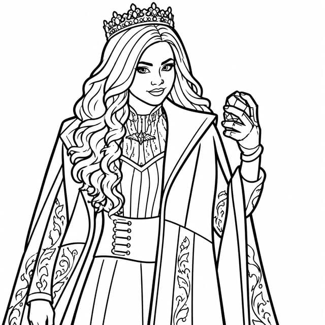 Descendants Audrey Queen of Mean Coloring Page