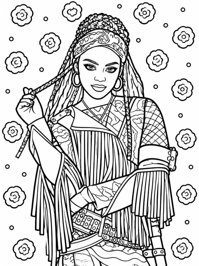 Uma Descendants Coloring Page