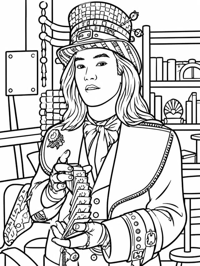 Maddox Hatter Coloring Page