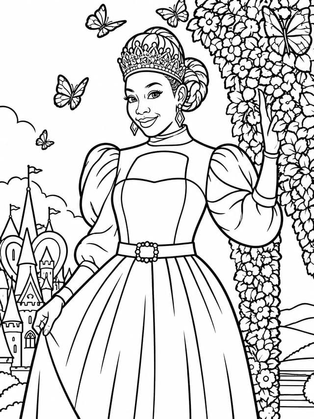 Cinderella Descendants Coloring Page