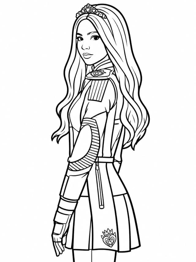 Evie Descendants Coloring Page
