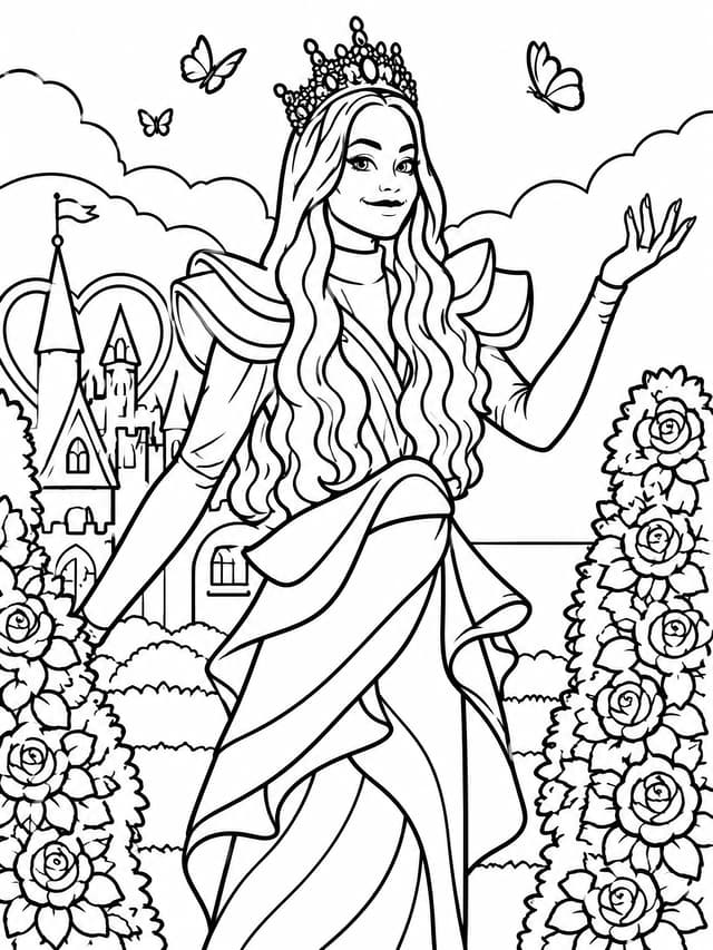 Queen of Hearts Descendants Coloring Page