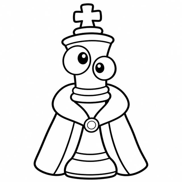 Kinger Chess King Coloring Page