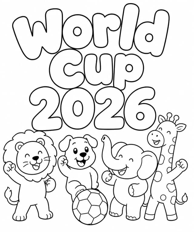 World Cup 2026 Coloring Page