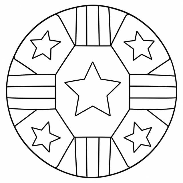 United States Soccer Ball Coloring Page