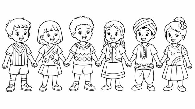 Global Soccer Friends Parade Coloring Page