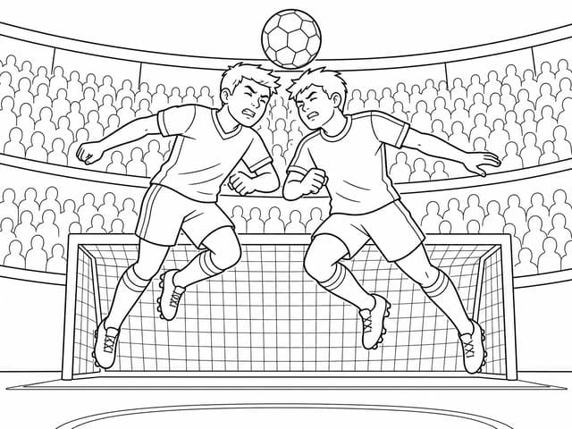 Action-Packed Stadium Game Coloring Page
