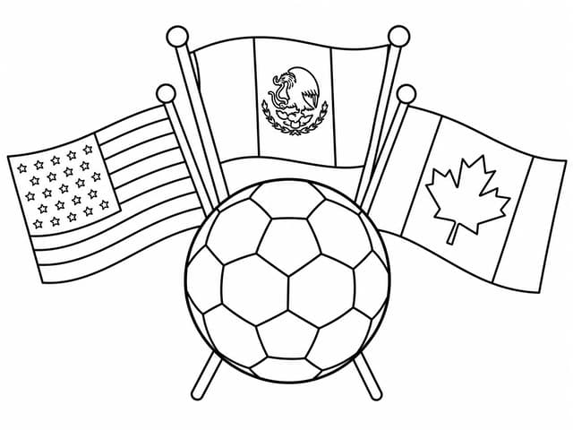 World Cup Host Country Flags Coloring Page