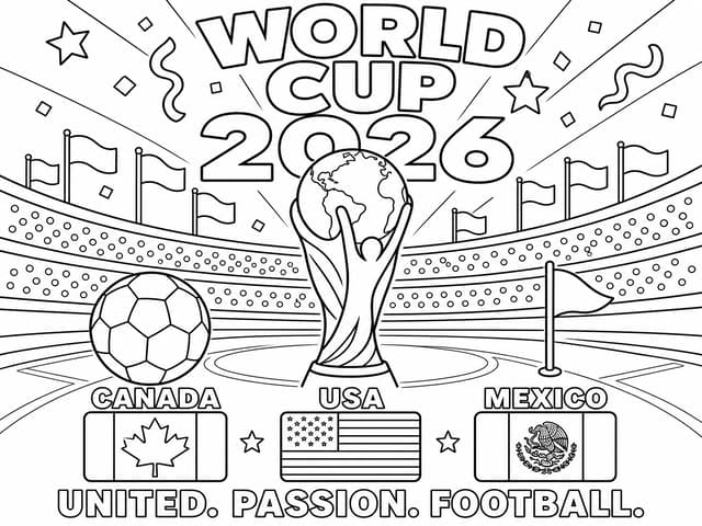 FIFA World Cup 2026 coloring page