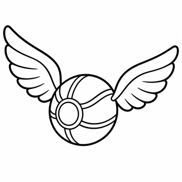 Quidditch Goldener Schnatz Ausmalbild