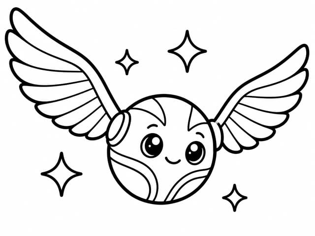 Quidditch Schnatz Ausmalbild