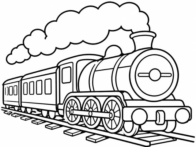 Einfaches Hogwarts-Express Ausmalbild