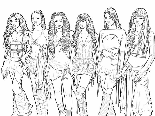 Katseye in iHeartRadio coloring pages