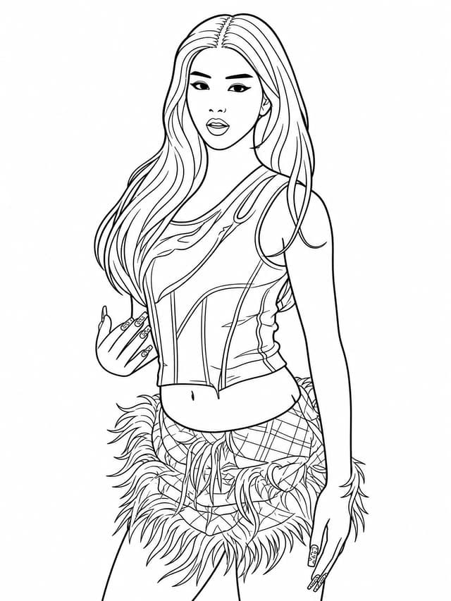 Sophia from Katseye coloring page