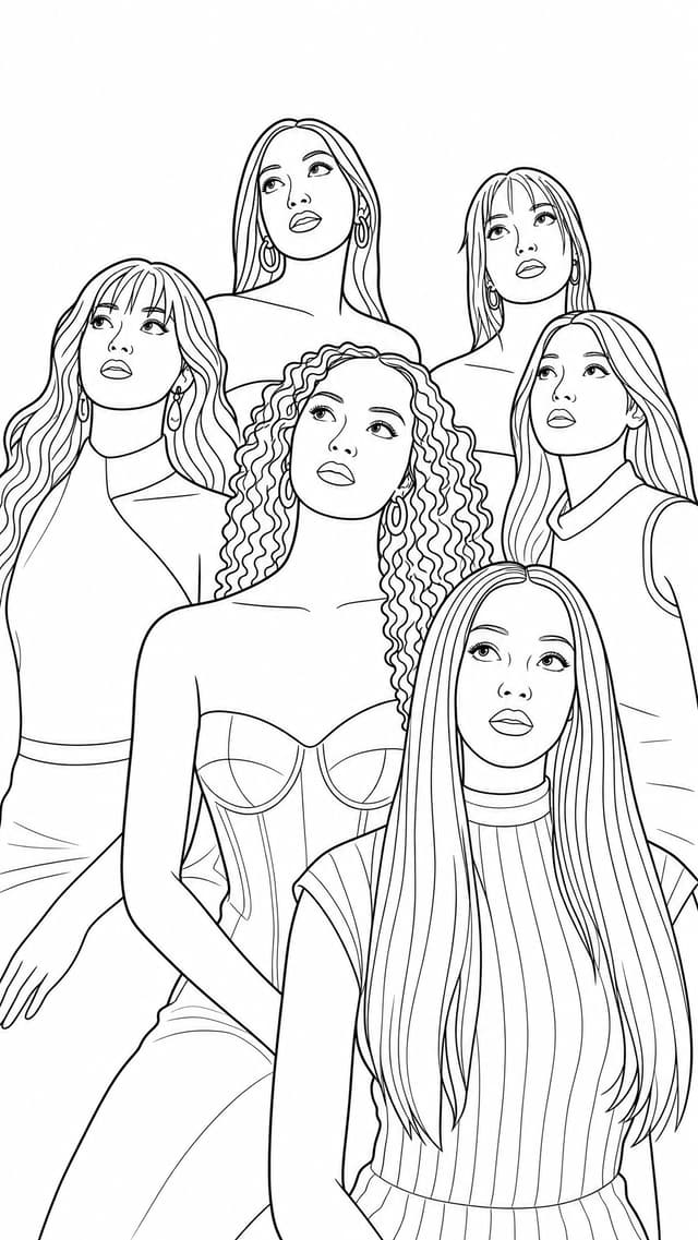 Katseye coloring pages