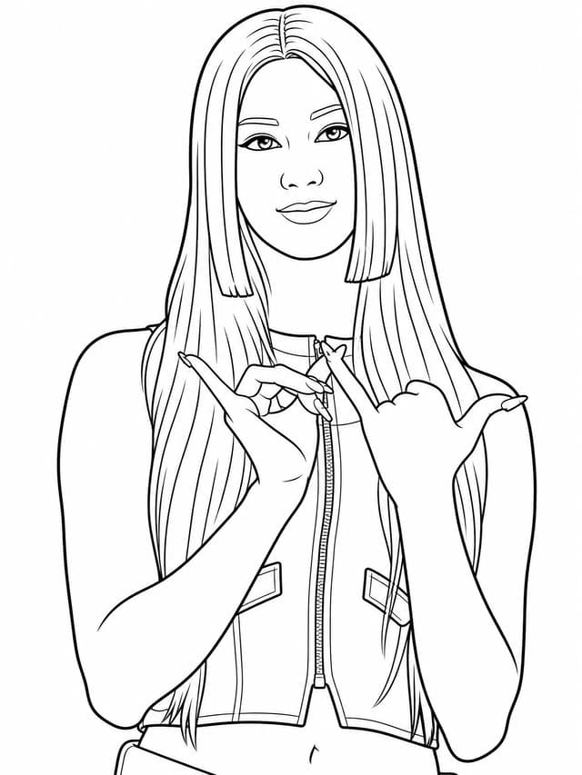 Megan from Katseye coloring page