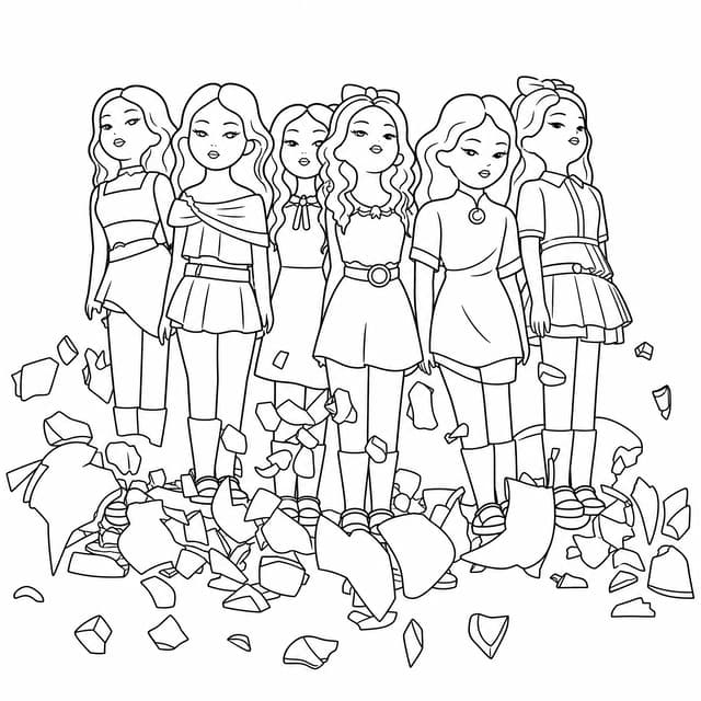 KATSEYE Debut coloring pages