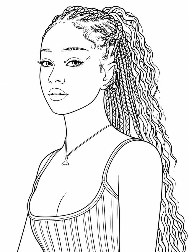 Manon from Katseye coloring page