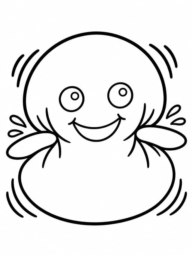 ニードー 握られたスマイリーボール 塗り絵