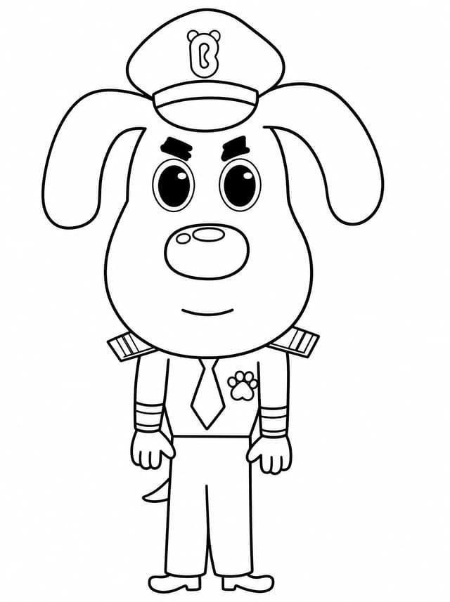 Sheriff Labrador coloring page