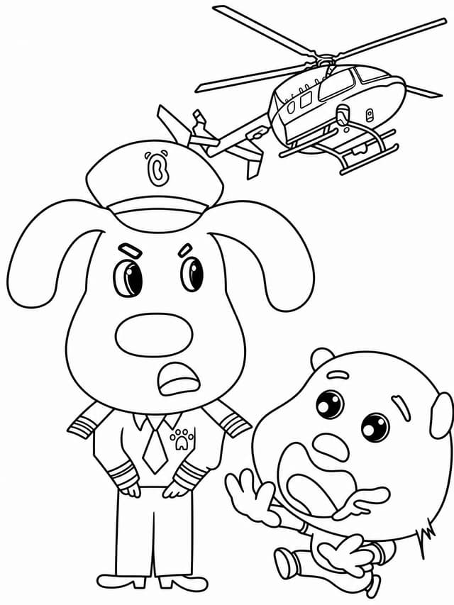 Sheriff Labrador coloring page