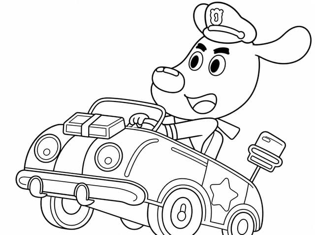 Sheriff Labrador coloring page