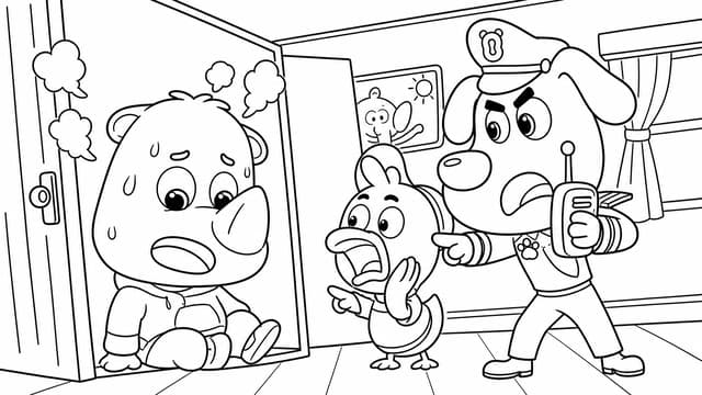 Sheriff Labrador coloring page