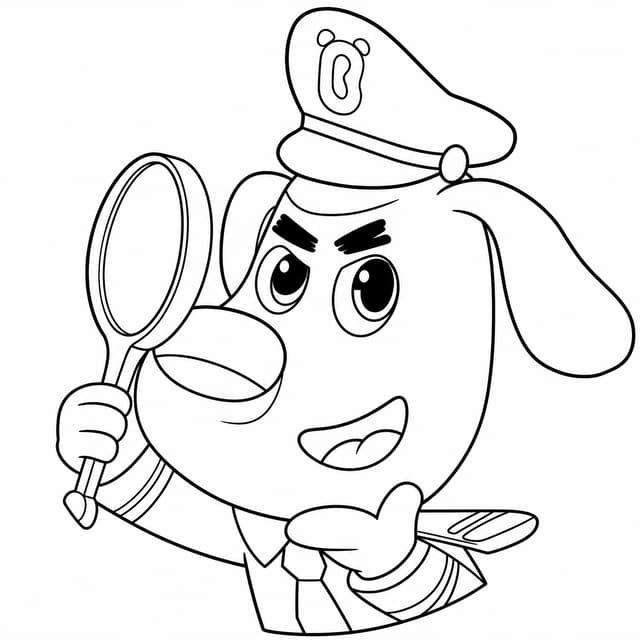 Sheriff Labrador coloring page
