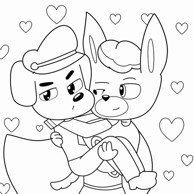 Sheriff Labrador Carrying Officer Dobie Coloring Page