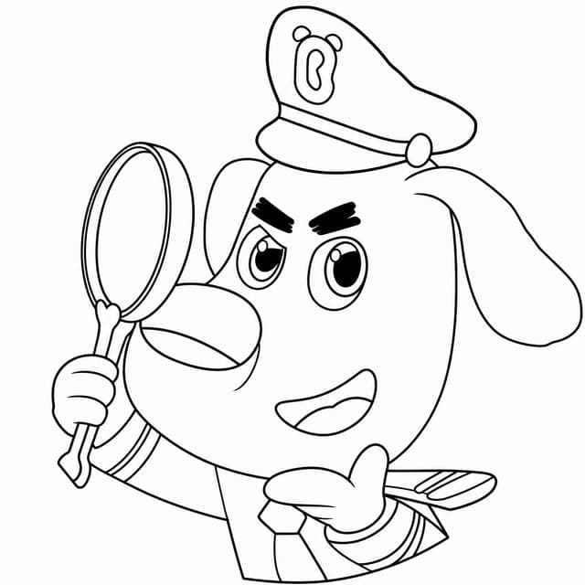 Sheriff Labrador coloring page