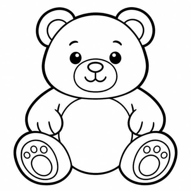 Niedlicher Bären-Squishy Ausmalbild