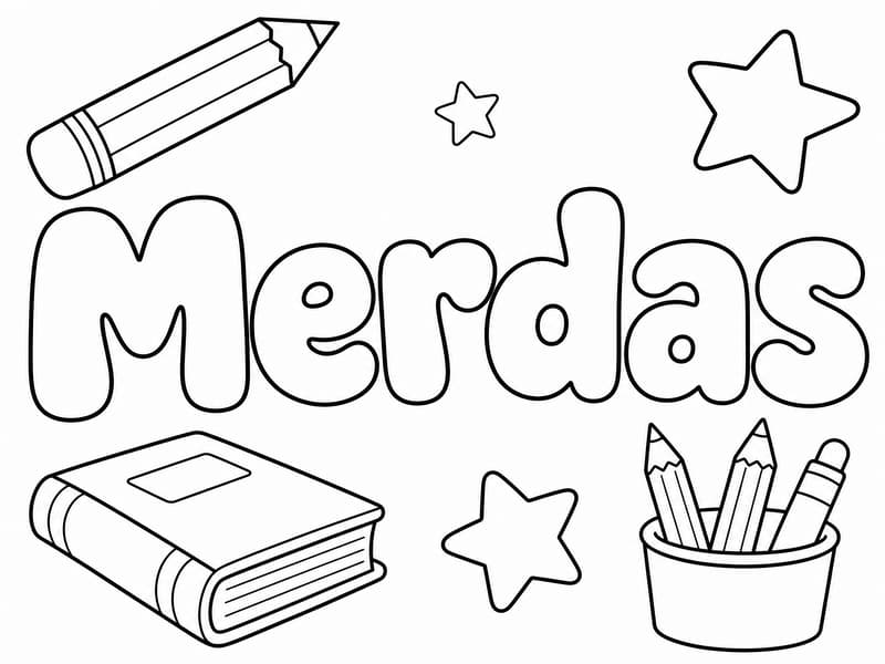 Merdas name coloring page