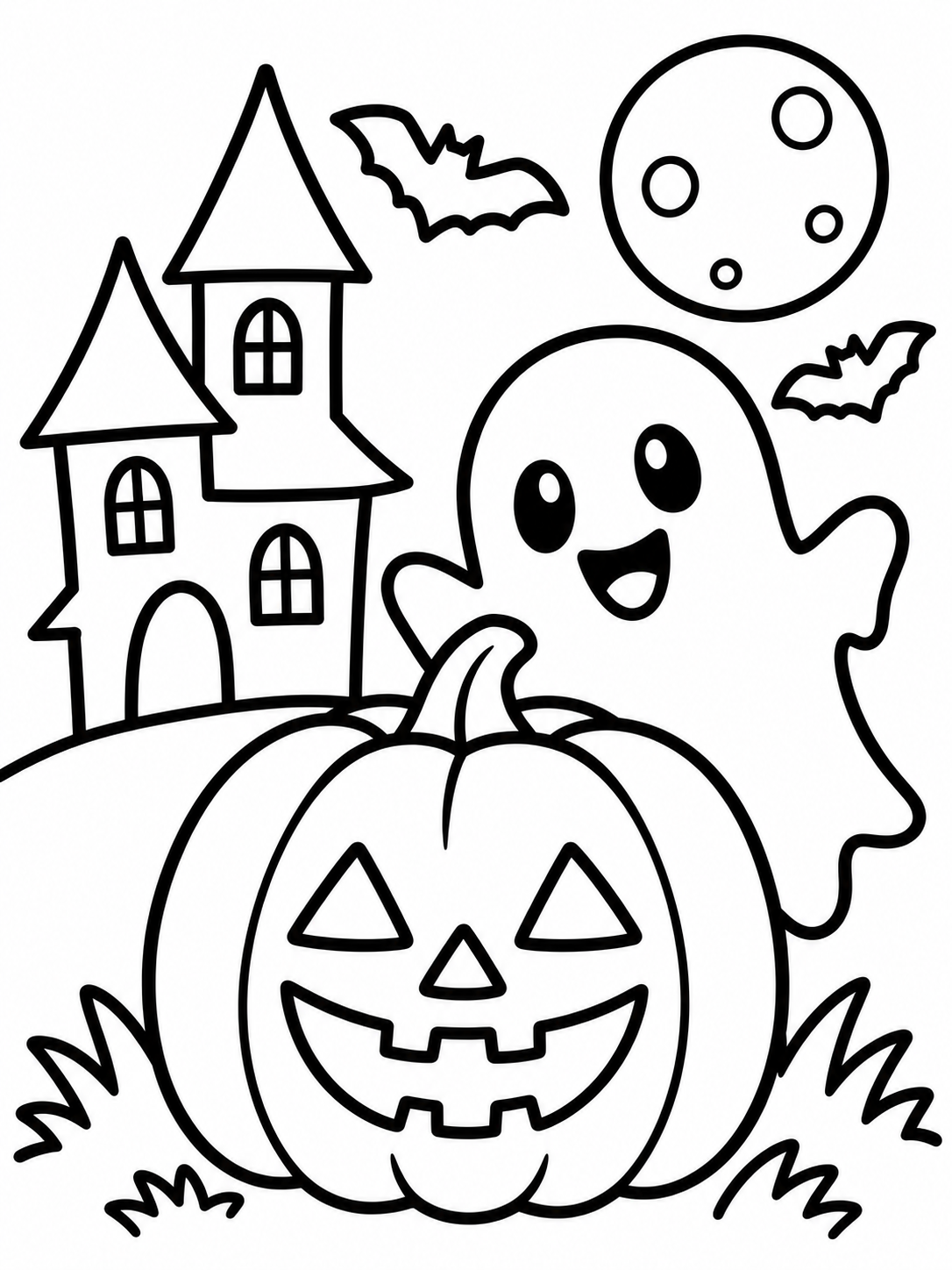 AI coloring page from a text idea