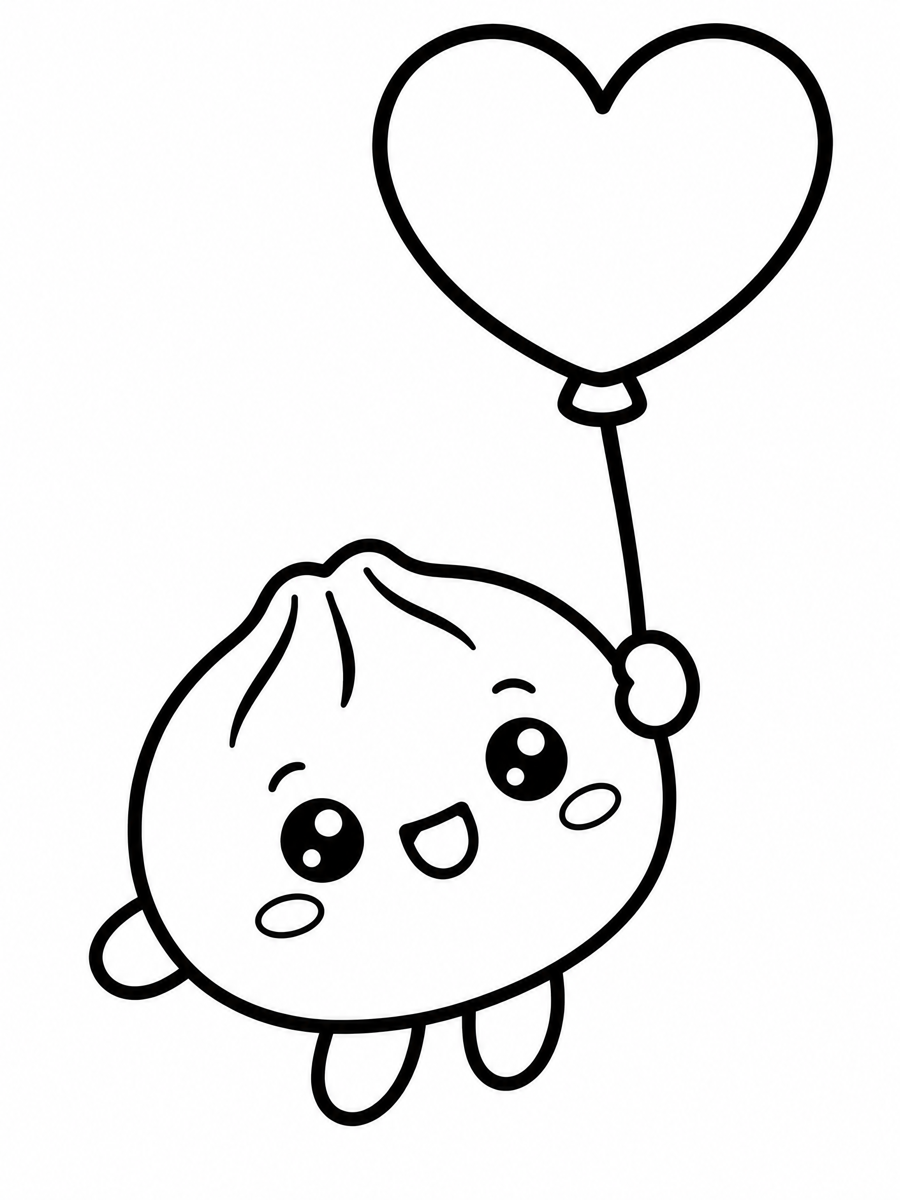 Free Coloruing Squishy Dumpling Coloring Pages | Free Printable Sheets