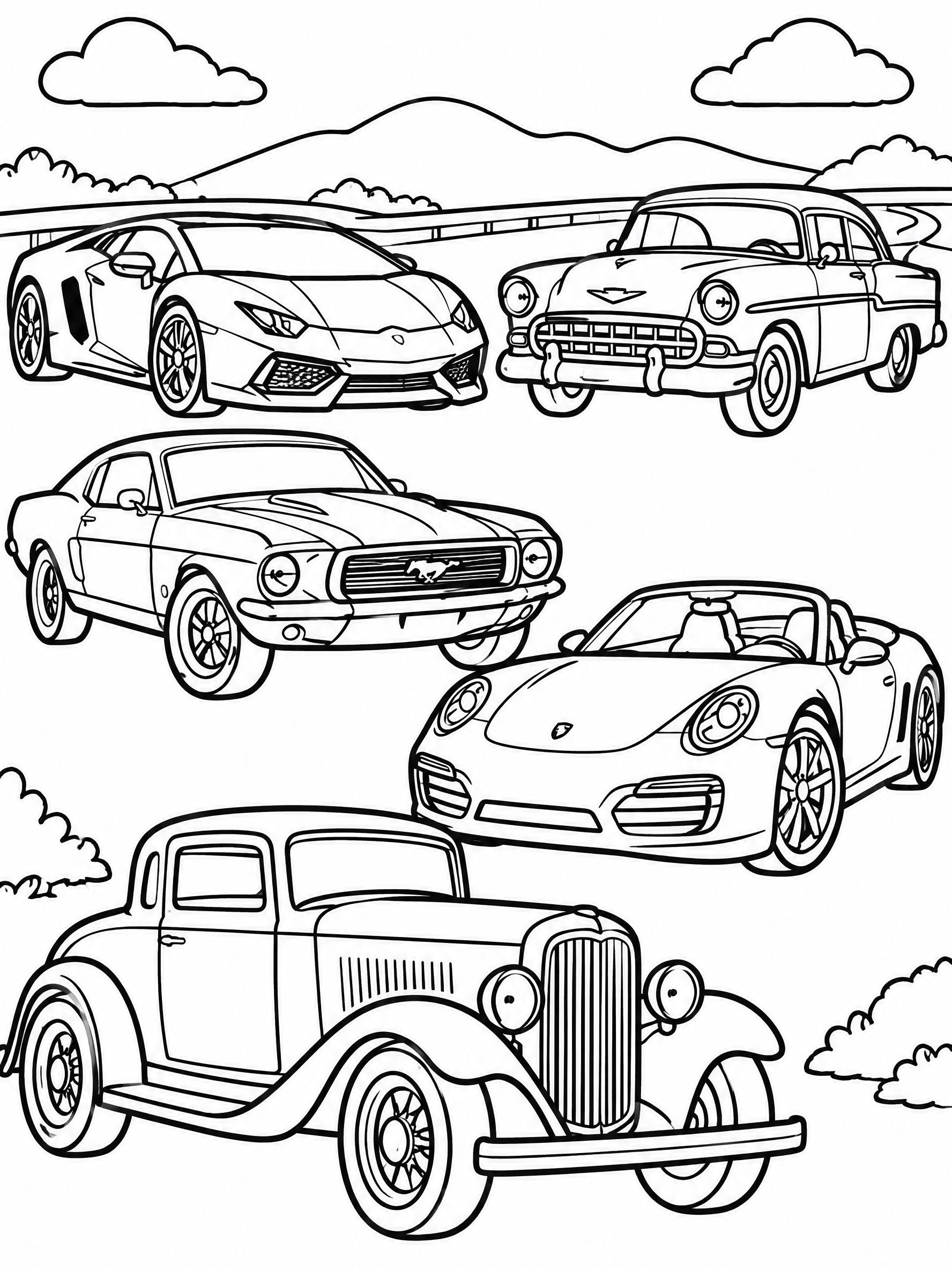 AI coloring page from a text idea