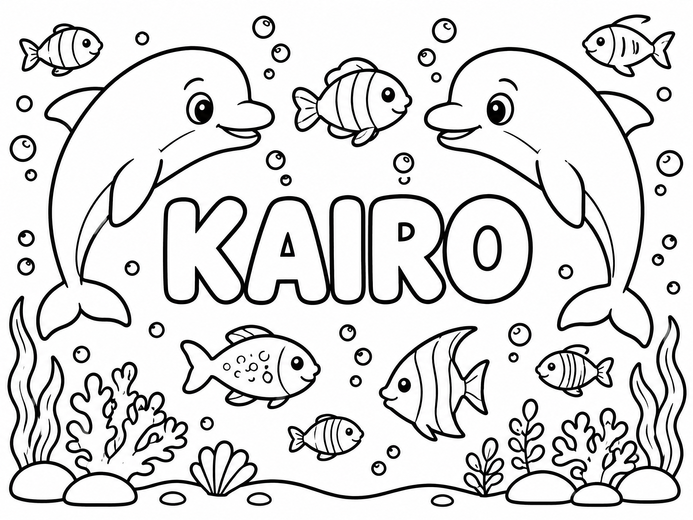 AI coloring page from a text idea