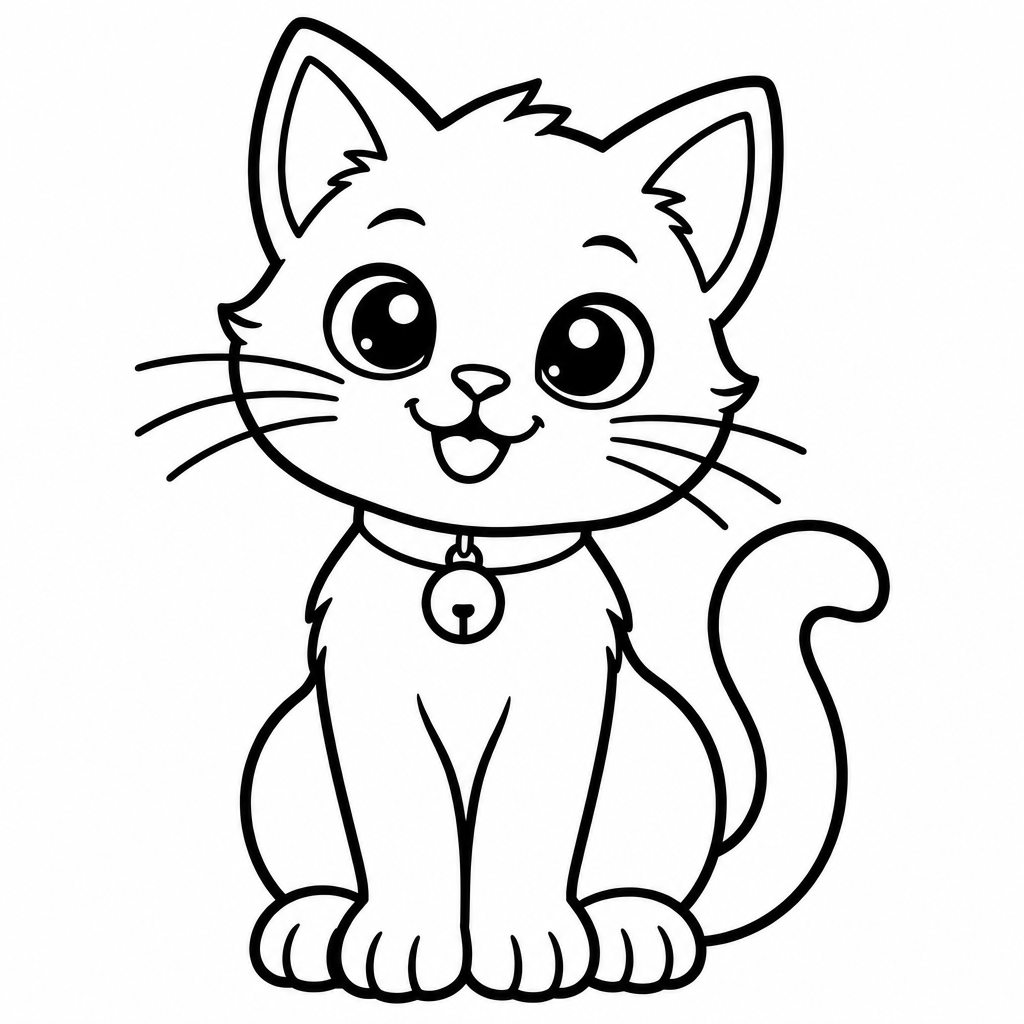 AI coloring page from a text idea