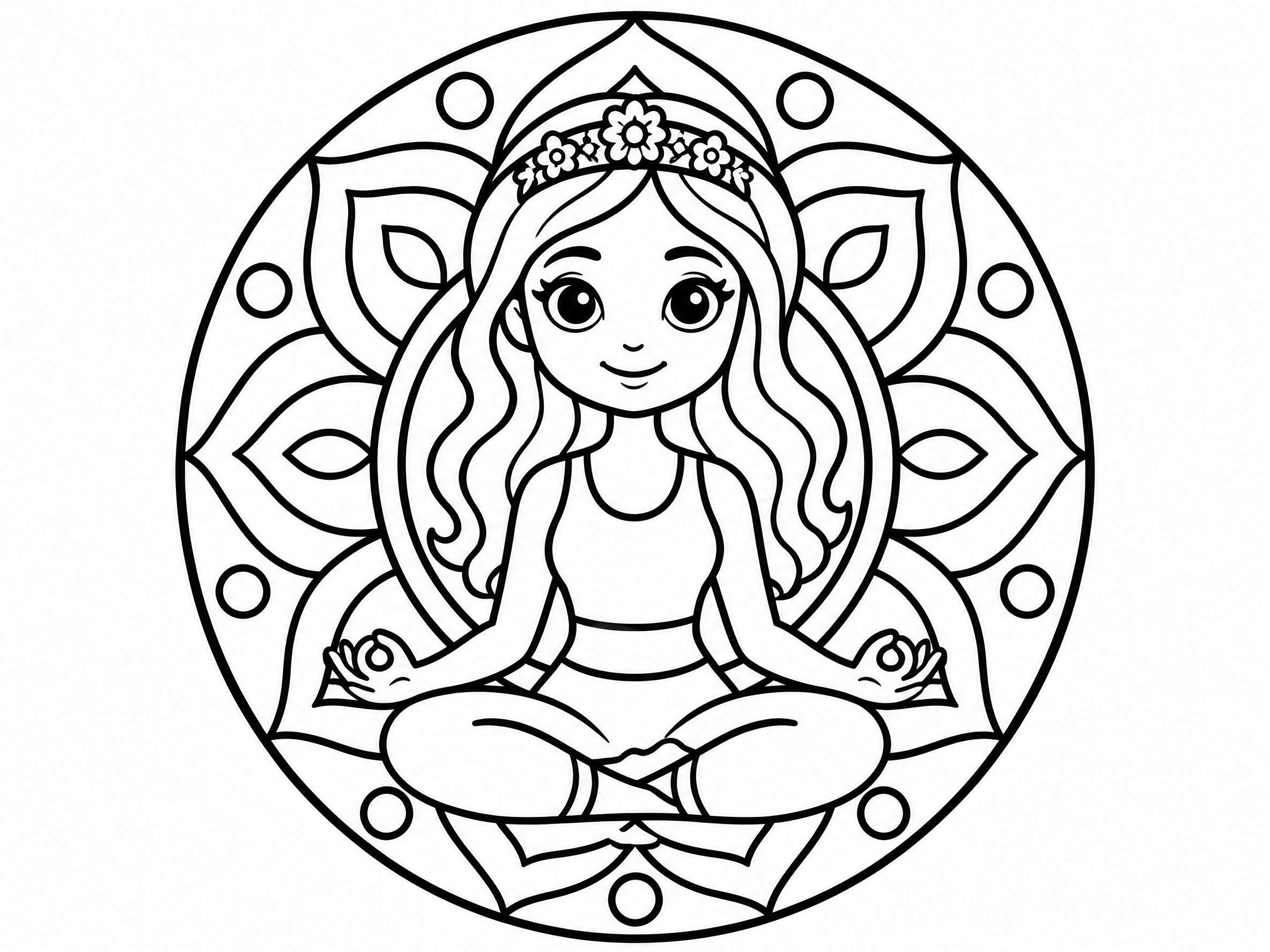 AI coloring page from a text idea
